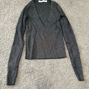 IRO sparkly Charcoal V-Neck Sweater